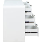 Sage Solid Wood And Natural Cane Wood Dresser in White