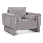 Madeline Chenille Fabric Upholstered Chair in Grey