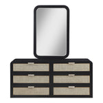 Sage Solid Wood Mirror in Black