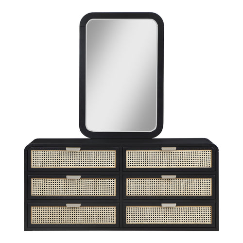 Sage Solid Wood Mirror in Black