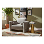 Madeline Chenille Fabric Upholstered Chair in Grey