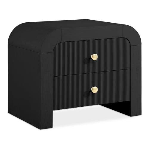 Artisto Ash Veneer Nightstand in Black