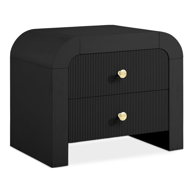 Artisto Ash Veneer Nightstand in Black
