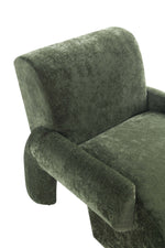 Verandah Chenille Lounge Chair in Olive Green