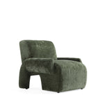 Verandah Chenille Lounge Chair in Olive Green