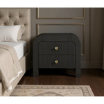 Artisto Ash Veneer Nightstand in Black