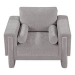 Madeline Chenille Fabric Upholstered Chair in Grey