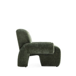 Verandah Chenille Lounge Chair in Olive Green