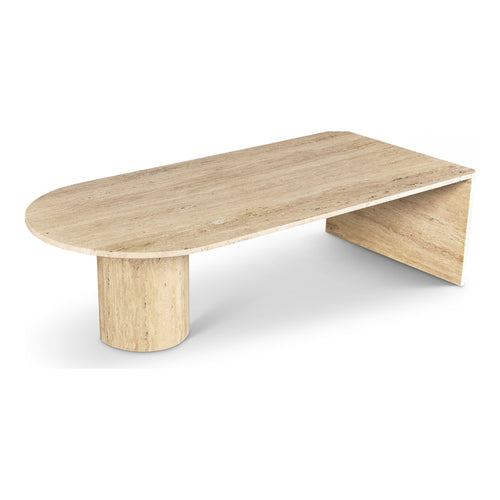 Salerno Travertine Coffee Table in Natural