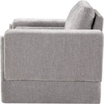Madeline Chenille Fabric Upholstered Chair in Grey