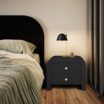 Artisto Ash Veneer Nightstand in Black