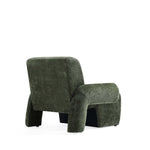 Verandah Chenille Lounge Chair in Olive Green