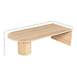 Salerno Travertine Coffee Table in Natural