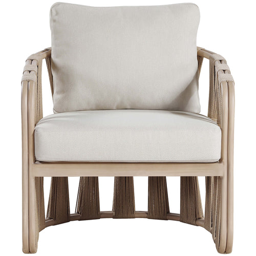San Pietro Water Resilient Fabric Upholstered Outdoor Patio Chair in Beige