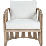 San Pietro Water Resilient Fabric Upholstered Outdoor Patio Chair in Cream
