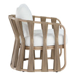 San Pietro Water Resilient Fabric Upholstered Outdoor Patio Chair in Cream