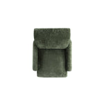 Verandah Chenille Lounge Chair in Olive Green