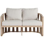 San Pietro 60.5" Water Resilient Fabric Upholstered Outdoor Patio Loveseat in Beige