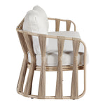 San Pietro 60.5" Water Resilient Fabric Upholstered Outdoor Patio Loveseat in Beige