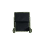 Verandah Chenille Lounge Chair in Olive Green