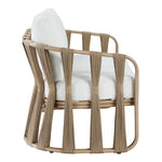 San Pietro 60.5" Water Resilient Fabric Upholstered Outdoor Patio Loveseat in Cream
