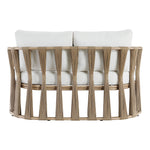 San Pietro 60.5" Water Resilient Fabric Upholstered Outdoor Patio Loveseat in Cream