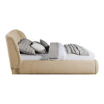 Sandro Chenille Fabric Upholstered King Bed in Beige