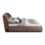 Sandro Chenille Fabric Upholstered King Bed in Brown