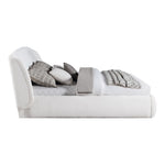 Sandro Chenille Fabric Upholstered King Bed in Cream