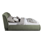 Sandro Chenille Fabric Upholstered King Bed in Green