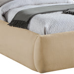 Sandro Chenille Fabric Upholstered Queen Bed in Beige