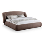 Sandro Chenille Fabric Upholstered Queen Bed in Brown