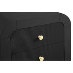 Artisto Ash Veneer Nightstand in Black