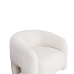 Sylvia Tweed Lounge Chair in Ivory