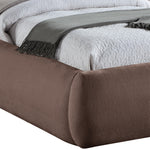 Sandro Chenille Fabric Upholstered Queen Bed in Brown