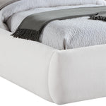 Sandro Chenille Fabric Upholstered Queen Bed in Cream