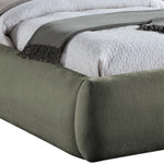 Sandro Chenille Fabric Upholstered Queen Bed in Green