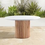 Sanremo 53" Finished Concrete Indoor / Outdoor Dining Table in White