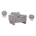 Madeline Chenille Fabric Upholstered Chair in Grey
