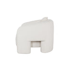 Sylvia Tweed Lounge Chair in Ivory