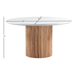 Sanremo 53" Finished Concrete Indoor / Outdoor Dining Table in White