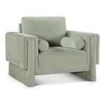 Madeline Chenille Fabric Upholstered Chair in Mint