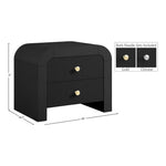 Artisto Ash Veneer Nightstand in Black