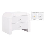 Artisto Ash Veneer Nightstand in White