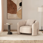 Sylvia Tweed Lounge Chair in Gold Dust
