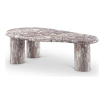 Sassari Marble Finish Concrete Indoor / Outdoor Coffee Table in Brown