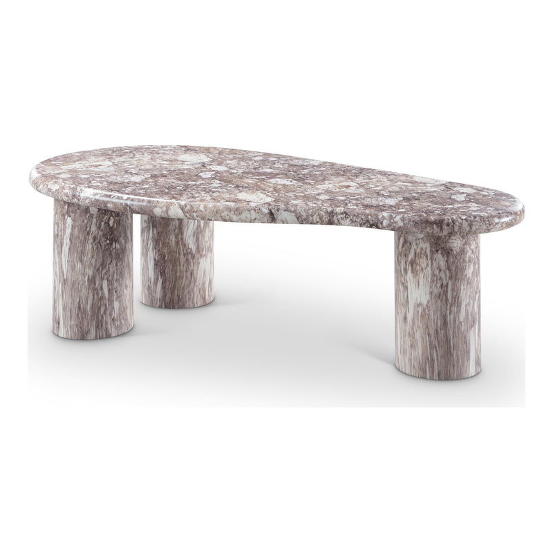 Sassari Marble Finish Concrete Indoor / Outdoor Coffee Table in Brown