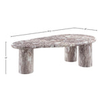 Sassari Marble Finish Concrete Indoor / Outdoor Coffee Table in Brown