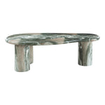 Sassari Marble Finish Concrete Indoor / Outdoor Coffee Table in Green