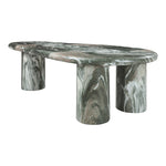 Sassari Marble Finish Concrete Indoor / Outdoor Coffee Table in Green